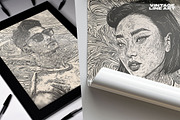 Vintage Line Art Photo Effect, an Action Add-On by Amorjesu.com (Thumbnail 17 of 27)
