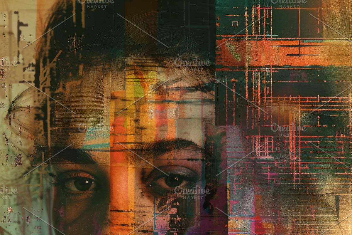 90 Glitch faces, a Person Illustration by Handmadefont (Photo 33 of 94)