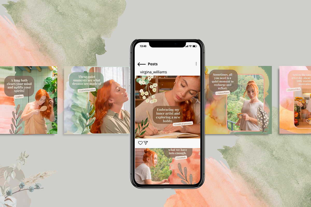 Boho Lifestyle Social Media Template, a Social Media Template by PaolaroiDesign (Photo 5 of 5)