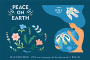 MAKE LOVE, NOT WAR vector collection, an Animal Illustration by Nadia Grapes (Thumbnail 8 of 12)