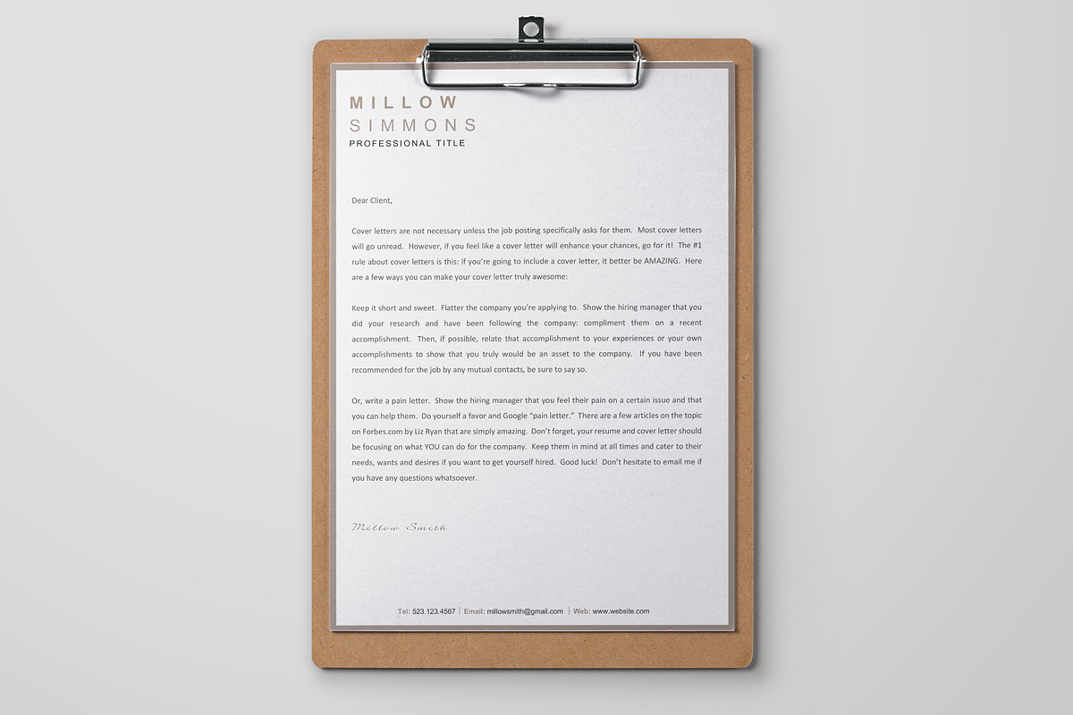 3 Page Resume & Cv Template, a Resume Template by OpulentStu (Photo 4 of 4)