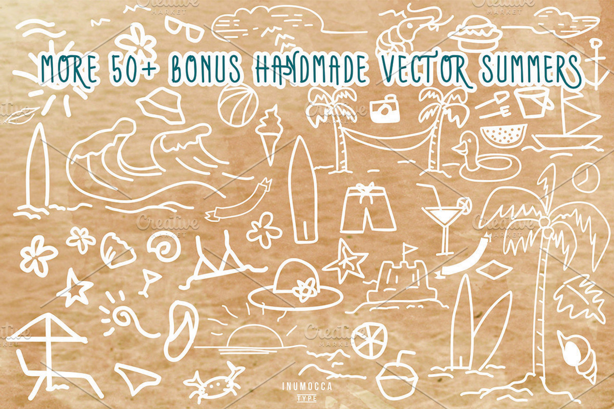 Summers Typeface + BONUS vector preview 4