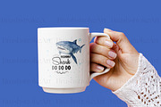 Watercolor Shark Clipart, Shark PNG, an Animal Illustration by BrushstrokeArtGB (Thumbnail 9 of 9)