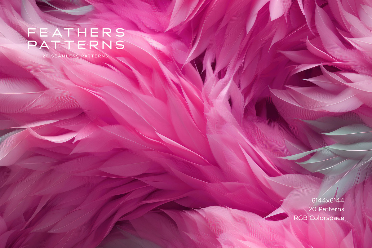 Feather Patterns: Seamless Patterns, a Pattern Graphic by RuleByArt (Photo 9 of 15)