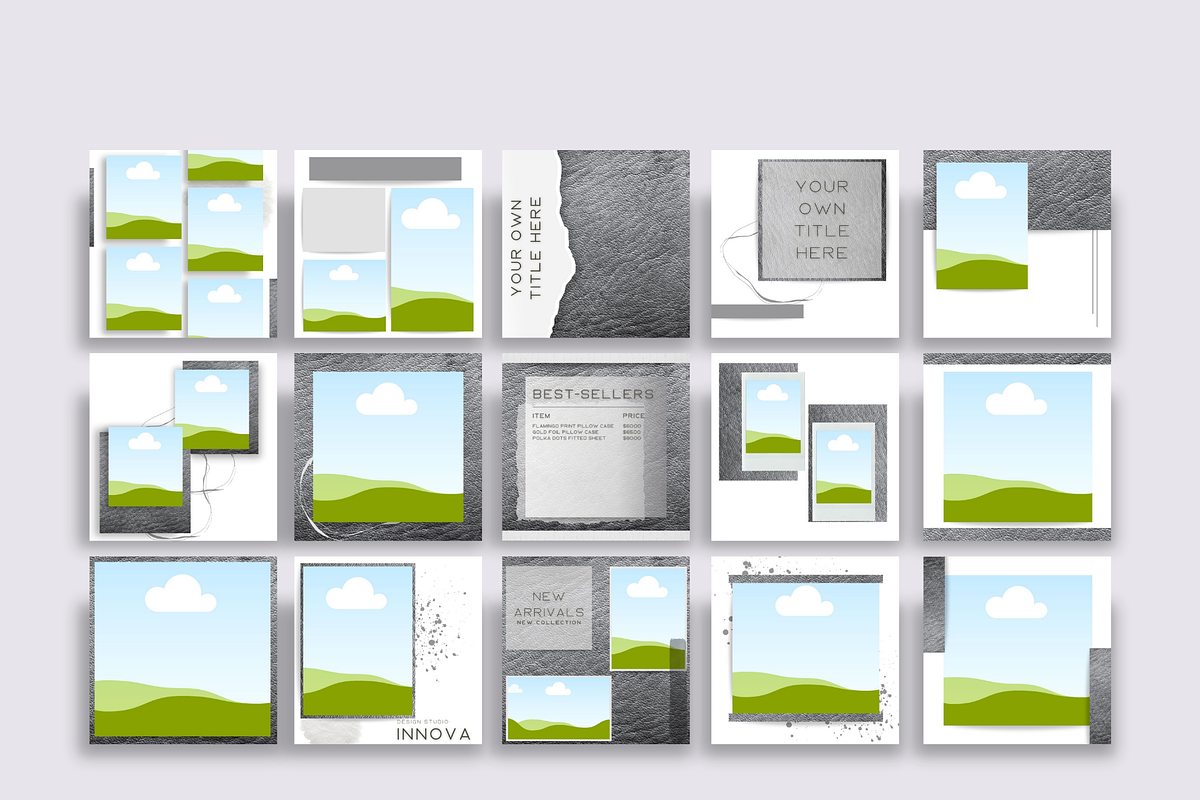 Gray Instagram Post  Templates/Canva, a Social Media Template by Innova Studio (Photo 4 of 7)