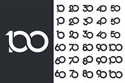 number 10 to 100 logo design, a Branding & Logo Template by BARONSTD (Thumbnail 2 of 3)
