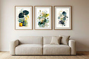 Watercolor Botanical Flower Wall Art, a Poster Template by Pixeness Studio (Thumbnail 1 of 2)