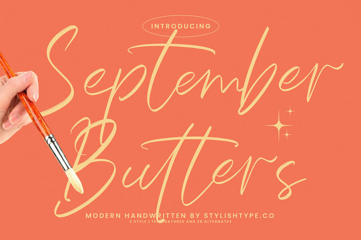 September Butters Modern Handwritten, a Script Font by stylishtype.co (Photo 1 of 15)