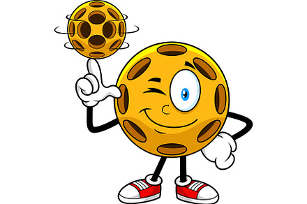 Winking Pickleball Character