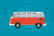 VW T1 VAN blueprint, a Mockup by Twin Design (Thumbnail 1 of 2)