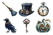 Steampunk Halloween Clipart, an Illustration by Daily.Designs (Thumbnail 4 of 5)