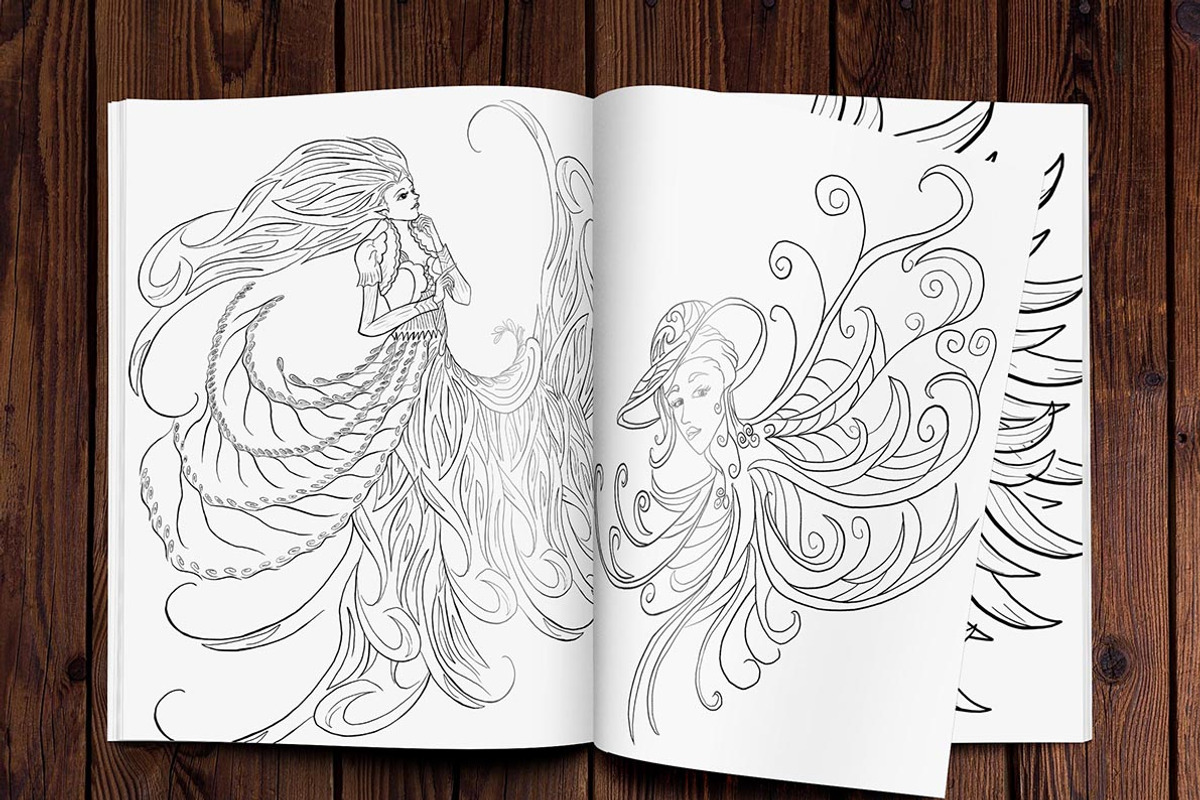 Adult and teen coloring book-part1, an Illustration by Natsuhisui (Photo 2 of 5)