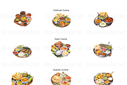 Watercolor Indian Food Clipart, Dish, a Food Illustration by BrushstrokeArtGB (Thumbnail 6 of 11)