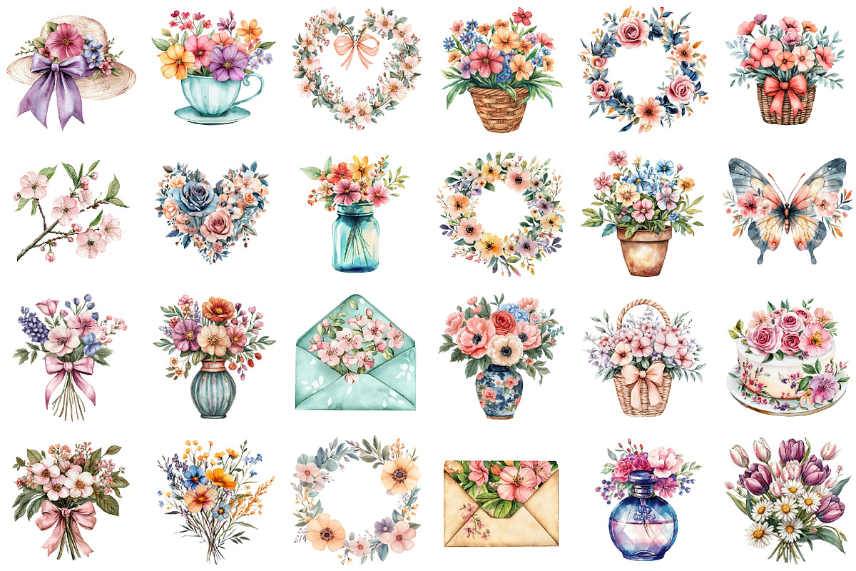 Mother's Day Floral Sublimation Clip, an Illustration by designcity5 (Photo 2 of 5)