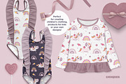 Unicorn Clipart & Rainbow Patterns, an Animal Illustration by Ejevyaka (Thumbnail 5 of 7)