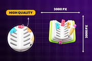Back to School Icon Pack, an Object 3D Model by Ui Stock (Thumbnail 5 of 6)