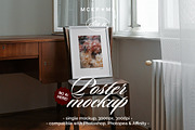 Single white frame interior mockup, a Merchandise Mockup by MCKP*ME (Thumbnail 1 of 3)
