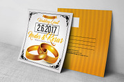 Wedding Invitation Postcard Template, a Card Template by Business Flyers (Thumbnail 1 of 4)