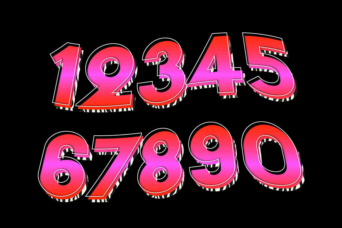 Bold Gradient Shadow Text Effect preview 2