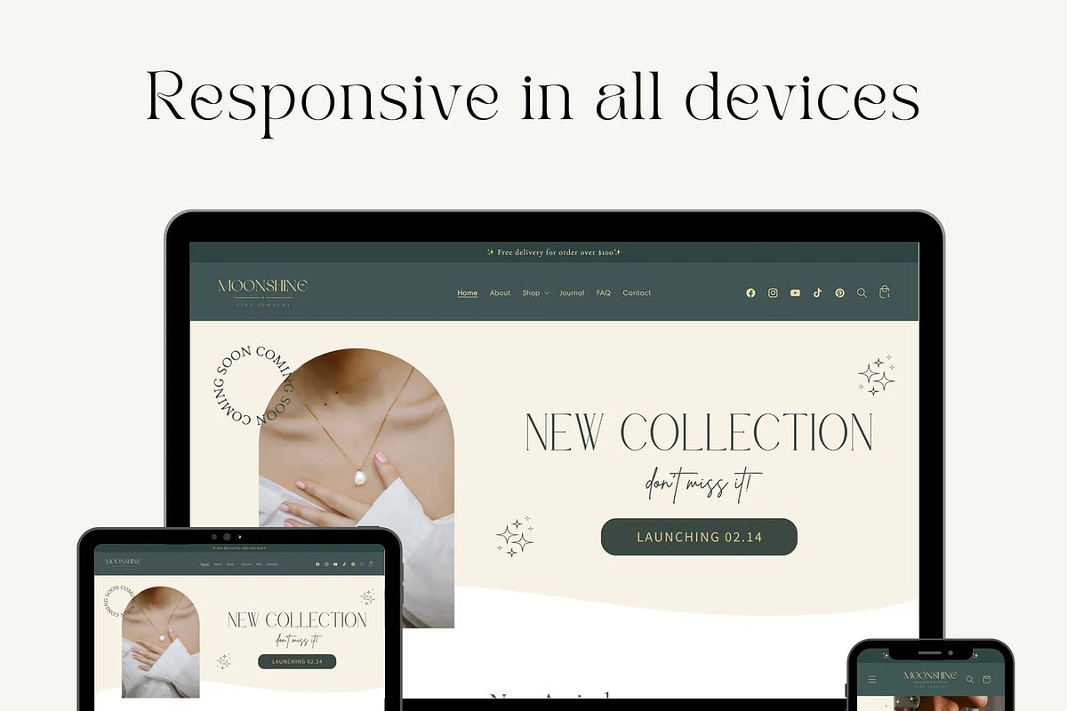 Jewelry Elegant Shopify Theme, a Shopify Template by Sky and Stars (Photo 3 of 5)