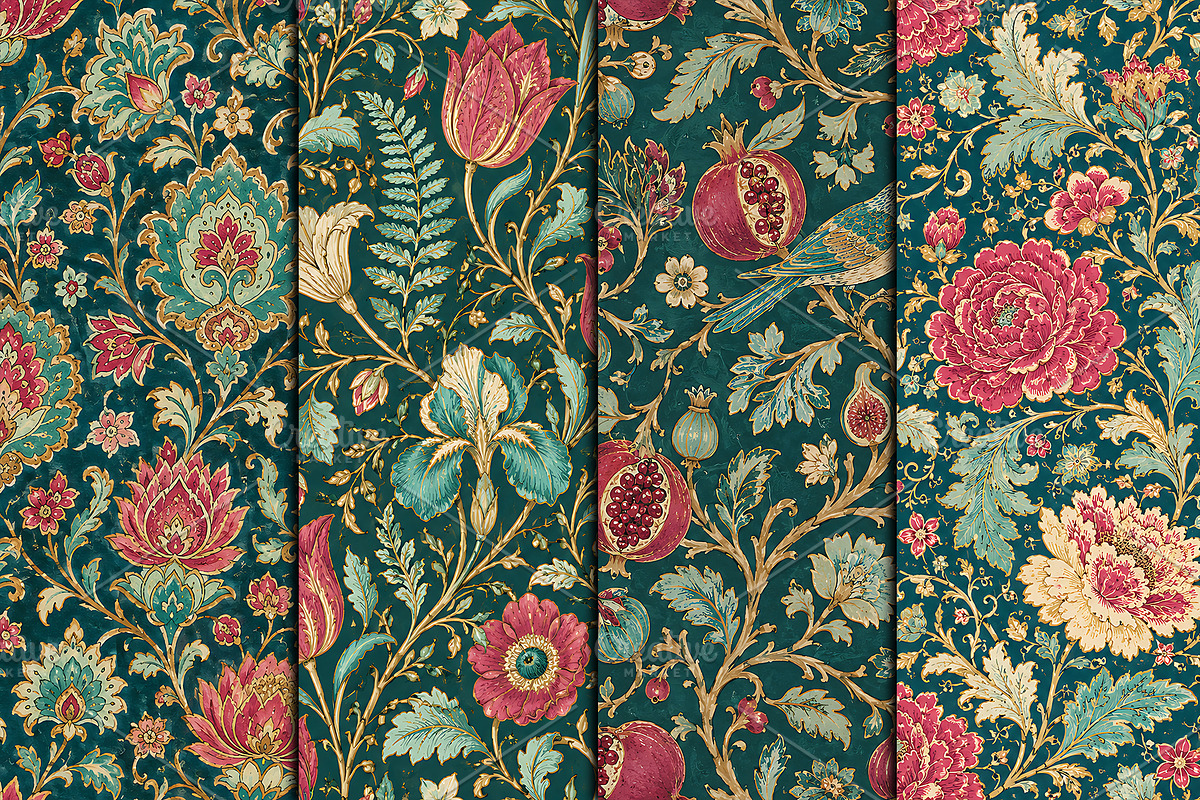 Vintage Dark Floral Pattern, a Pattern Graphic by Artonix (Photo 2 of 5)