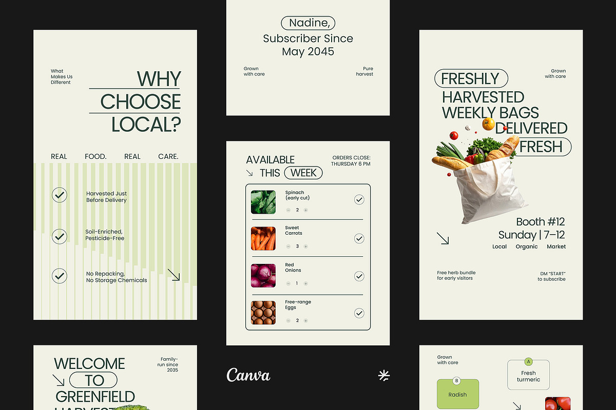 Groceries Instagram Template Pack, a Social Media Template by fakhroo (Photo 1 of 5)