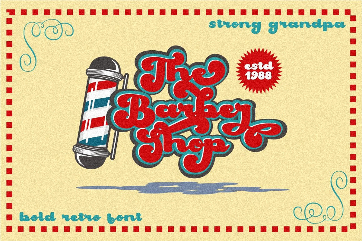 Strong Grandpa - Bold Retro Font, a Script Font by PutraCetol Studio (Photo 8 of 12)