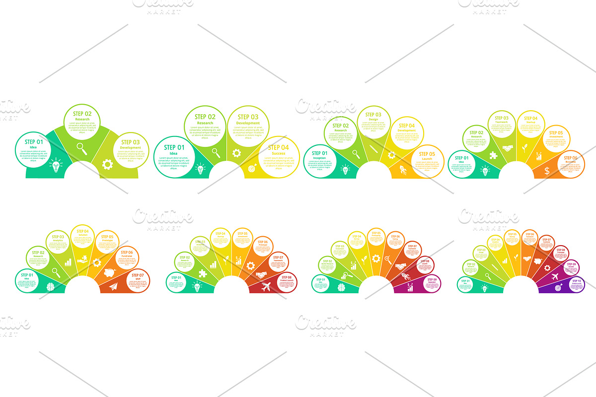Fan infographic templates, an Object Illustration by winwin.art