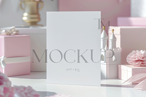 5x7 Card Mockup Wedding Invite Mock