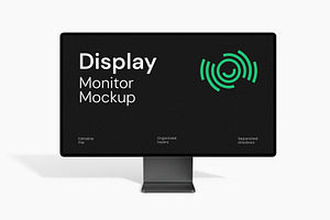 Monitor Display Mockup Template, a Product Mockup by graphypix
