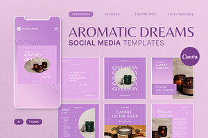 Candle Aromatic Canva Template