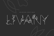 Florium - floral logo font, a Sans Serif Font by Favete Art (Thumbnail 3 of 21)