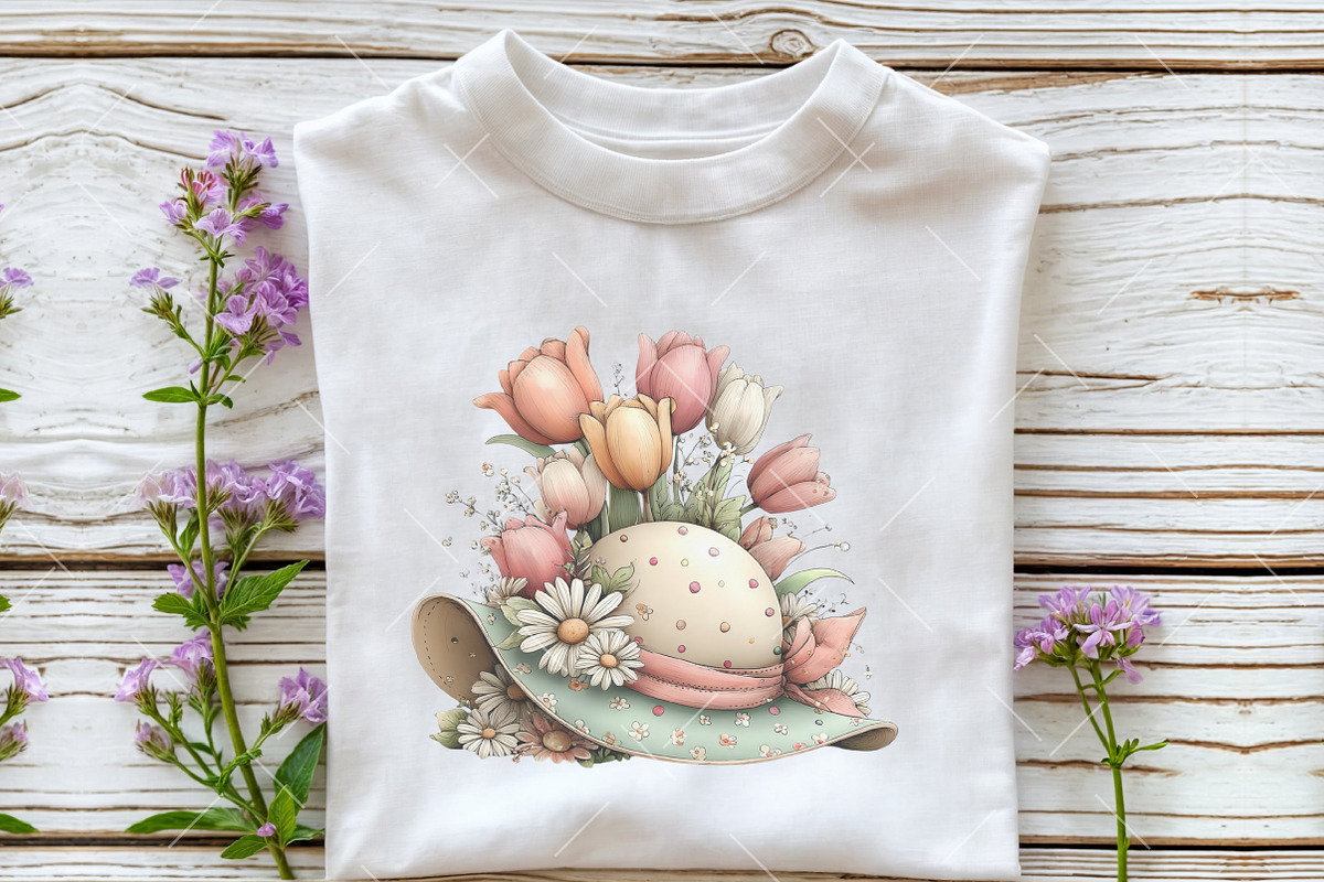 Whimsical Spring Floral Hat Clipart, an Illustration by OK Design (Photo 6 of 6)