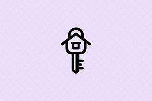 House Key Icon Building, an Object Illustration by Vectorium Studio