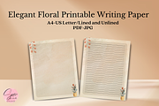 Printable Writing Paper, a Print Template by SWINA STUDIO (Thumbnail 1 of 5)