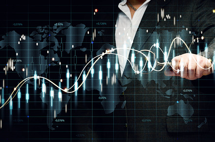 Graph of price growth and indicators. Analysis of indicators on, a Business Photo by ndanko
