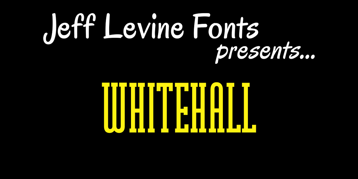Whitehall JNL, a Slab Serif Font by Jeff Levine Fonts