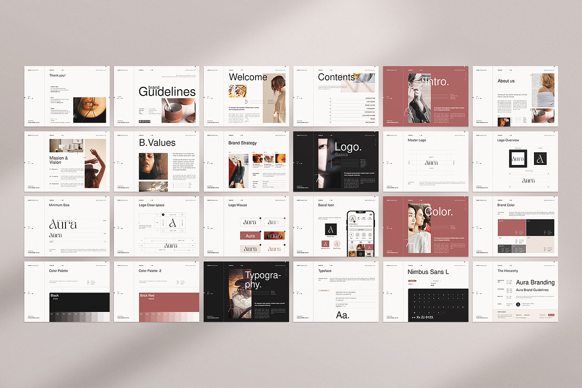 AURA | Brand Guidelines Template, a Branding & Logo Template by ArtisanaAura (Photo 22 of 23)