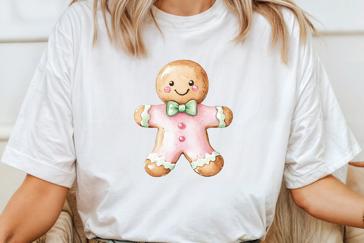 Kawaii Pink Mint Christmas Clipart, a Work Illustration by CraftArtStudio (Photo 5 of 6)
