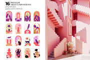 Abstract Mystery City Bundle, an Object Graphic by Julie&Taily (Thumbnail 5 of 20)