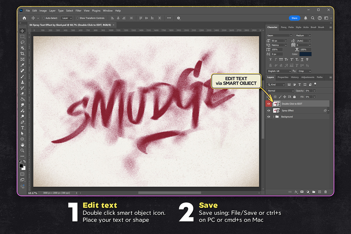 Spray Text Effects – 6 PSD, a Layer Style Add-On by Andrew Skoch Design (Photo 2 of 8)