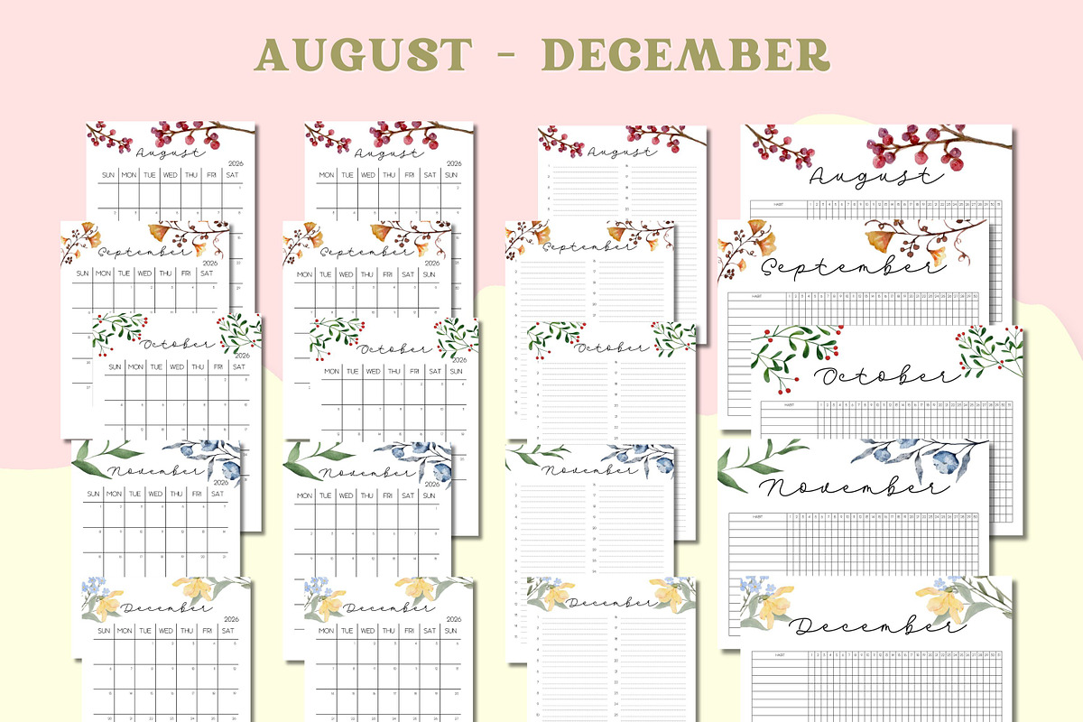 2026 Calendar Template - Canva, a Templates & Theme by Adalin Shop (Photo 7 of 12)