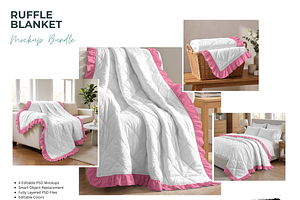 Ruffle Blanket Mockup Bundle, a Household Mockup by Pixel Foundry