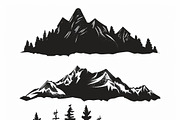 Majestic Mountain and Tree Vector Bu, a Graphic by balal (Thumbnail 5 of 8)
