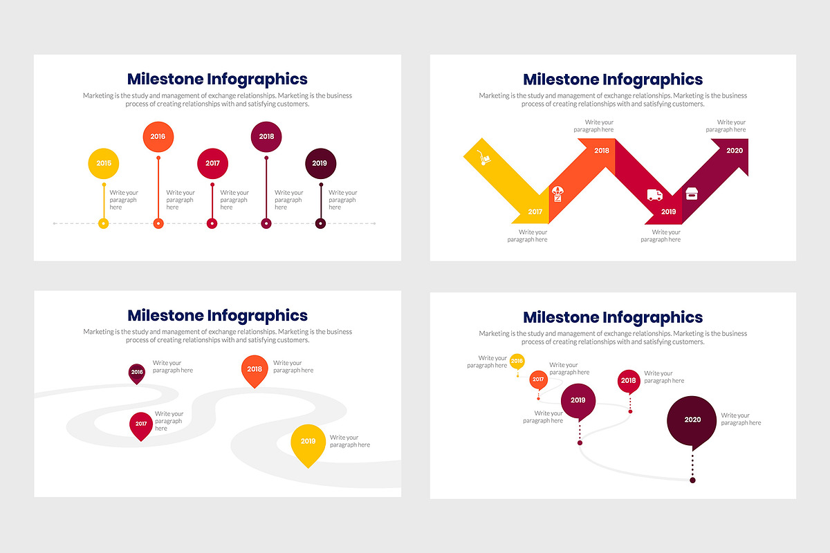 Milestone Infographics, a Presentation Template by slidequest (Photo 2 of 6)