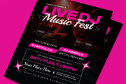 Live DJ Music Fest Flyer, a Flyer Template by graphicook (Thumbnail 2 of 3)