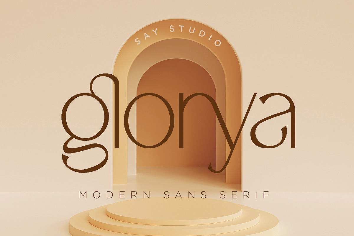 Glorya Modern Stylish, a Sans Serif Font by Say Studio (Photo 1 of 25)