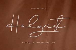 Halgrist - a Handwritten Font