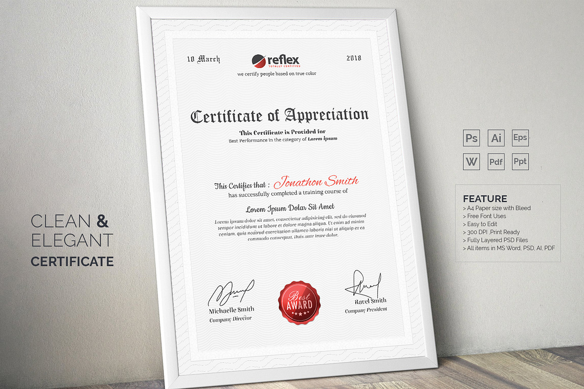 Certificate, a Stationery Template by deviserpark (Photo 4 of 8)