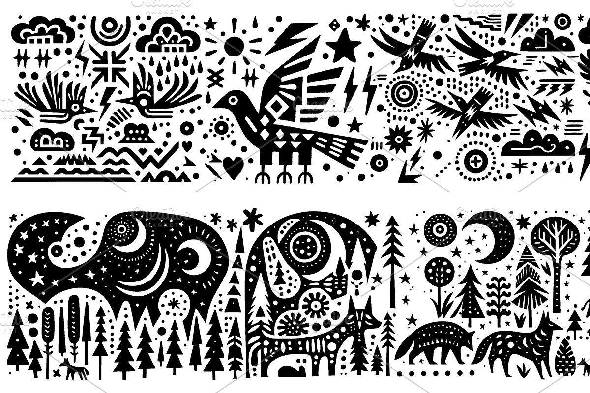 Vintage Dinosaur Folk Art, a Decorative Illustration by devastd (Photo 18 of 28)